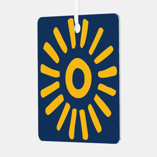 Sunburst Metalen Ornament (Voorkant links)