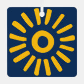 Sunburst Metalen Ornament (Voorkant)