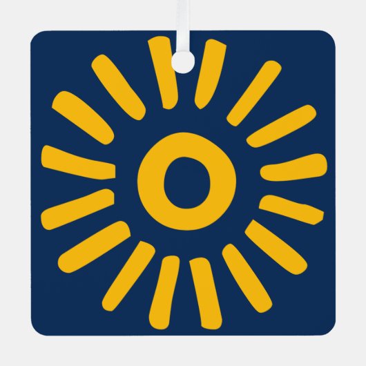 Sunburst Metalen Ornament (Voorkant)