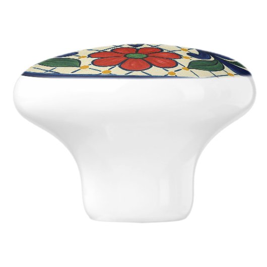 Sunburst Mexicaanse Talavera Floral Keramische Kno Keramische Knop (Zijkant)
