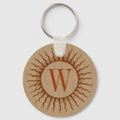 Sunburst Monogram Sleutelhanger (Voorkant)