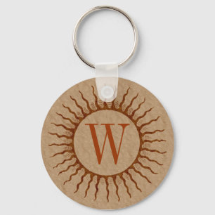Sunburst Monogram Sleutelhanger