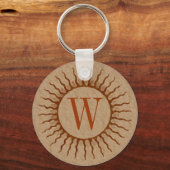 Sunburst Monogram Sleutelhanger (Voorkant)