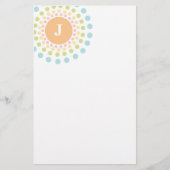 Sunburst Monogram Stationery Briefpapier (Voorkant)