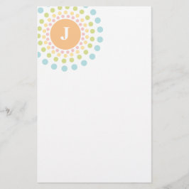 Sunburst Monogram Stationery Briefpapier
