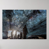 Sunburst on people in Ice Cave Poster (Voorkant)
