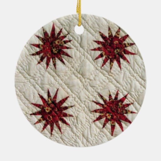 Sunburst Quilt 2925 Keramisch Ornament (Achterkant)