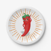 Sunburst Red Hot Pepper Diva Papieren Bordje (Voorkant)