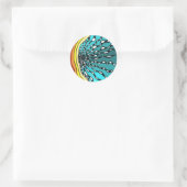 Sunburst regenboog home decor art retro sticker (Tas)