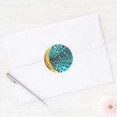 Sunburst regenboog home decor art retro sticker (Envelop)