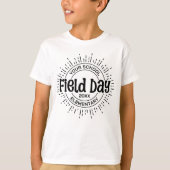 Sunburst School Field Day Design, zwart T-shirt (Voorkant)