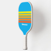 Sunburst Sea Across Striping with Name Pickleball Paddle (Links)