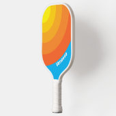 Sunburst Sea Circle Stripe with Name Pickleball Paddle (Links)