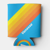 Sunburst Sea Stripes with Name Blikjeskoeler (Voorkant)