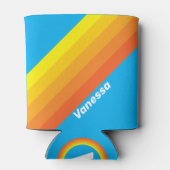 Sunburst Sea Stripes with Name Blikjeskoeler (Achterkant)