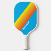 Sunburst Sea Stripes with Name Pickleball Paddle (Voorkant)