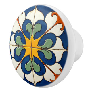 Sunburst Serenade Azulejo Keramische Knop