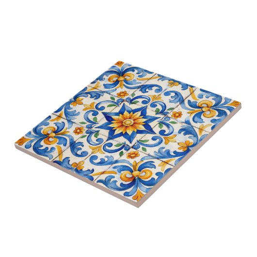 Sunburst Spice Azulejo  Tegeltje (Zijkant)