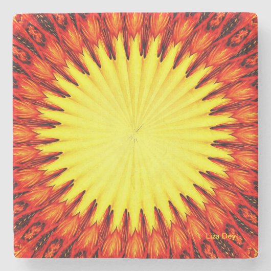 Sunburst Stone Onderzetter (Voorkant)