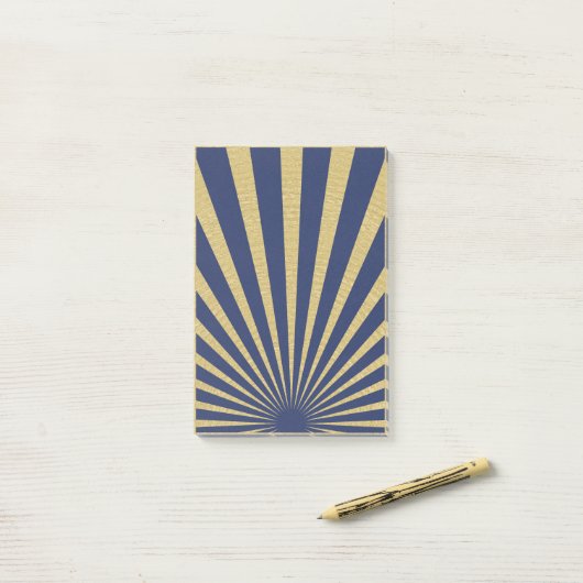 Sunburst stripes posters post-it® notes (Op bureau)