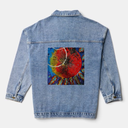 Sunburst Sunflower Jeans Jacket (Achterkant)