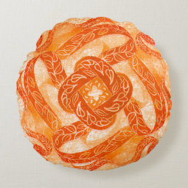 Sunburst Swirl Boho Rond Kussen