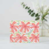 Sunburst Tropical Flower Pattern Briefkaart (Staand voorkant)