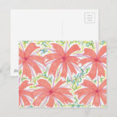 Sunburst Tropical Flower Pattern Briefkaart (Voorkant / Achterkant)