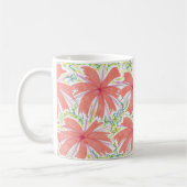 Sunburst Tropical Flower Pattern Koffiemok (Links)