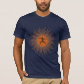 Sunburst Warrior Pose Yoga t-shirt (Voorkant)