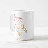 Sunburst Zee Turtle Koffiemok (Voorkant links)