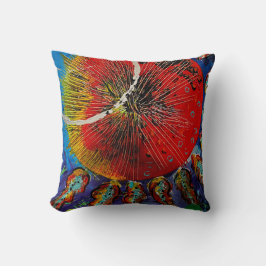 Sunburst zonnebloem gooien kussen