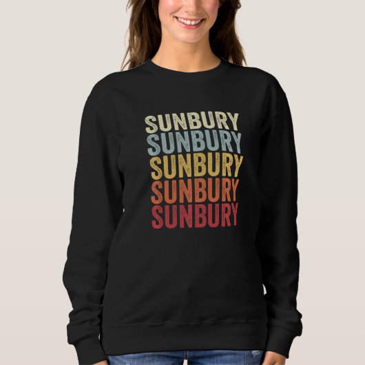 Sunbury Pennsylvania Sunbury PA Retro Vintage Text Trui (Voorkant)