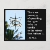 Suncatcher verspreidt het licht Inspirerend citaat Briefkaart (Voorkant)