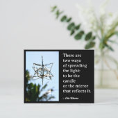 Suncatcher verspreidt het licht Inspirerende quote Briefkaart (Staand voorkant)