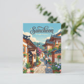 Suncheon-steeg Zuid-Korea Briefkaart (Staand voorkant)