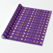 Sund en Moon Designer Wrapping Paper Cadeaupapier (Uitgerold)
