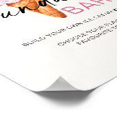 Sundae Bar Ice Cream Opgeschept Thema teken Poster (Hoek)