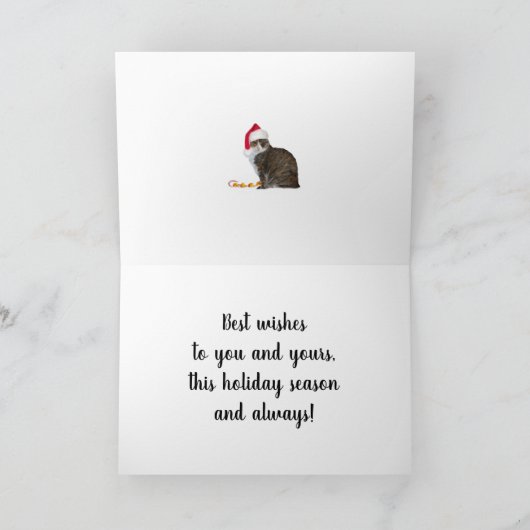 Sundae, de Kerstkat Kaart (Binnen)