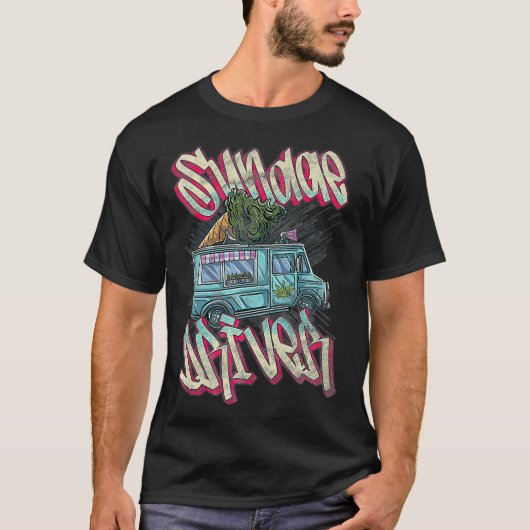 Sundae driver Strain Distress Ice Cream Truck PR T-shirt (Voorkant)