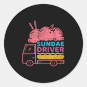 Sundae Driver Weed Strain  Ronde Sticker (Voorkant)