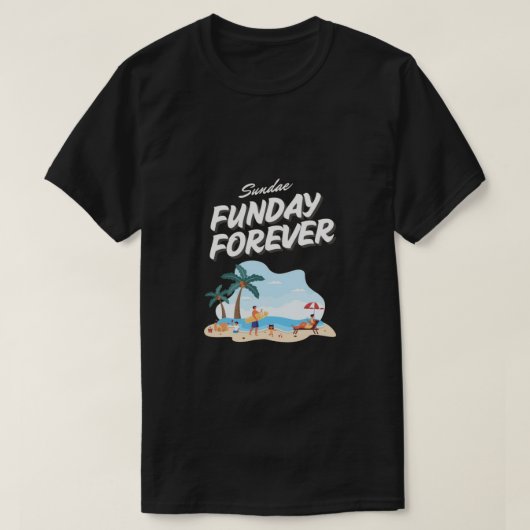 Sundae Funday Zwart T-shirt (Design voorkant)