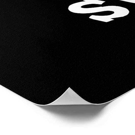 Sundae Funny Sunday Ice Cream Pun Dark BG Poster (Hoek)