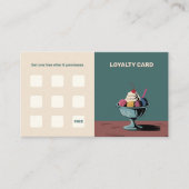 Sundae - Ice Cream Parlor Loyalty Kaart Visitekaartje (Voorkant)