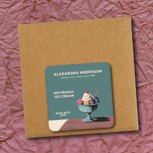 Sundae - Ice Cream Parlor Made with Love Sticker