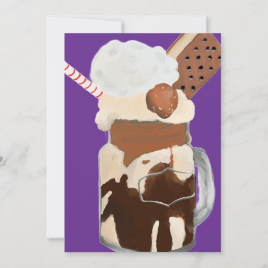 Sundae Ijsjes Leuke Desserts Bedankkaart (Voorkant)