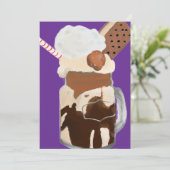 Sundae Ijsjes Leuke Desserts Bedankkaart (Staand voorkant)