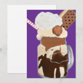 Sundae Ijsjes Leuke Desserts Bedankkaart (Voorkant / Achterkant)