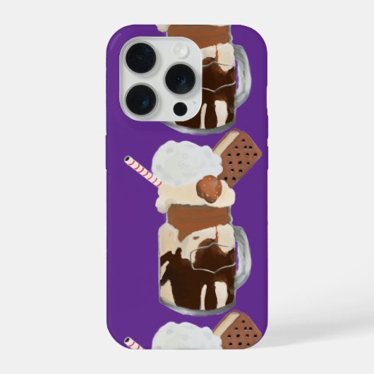 Sundae Ijsjes Leuke Desserts iPhone Hoesje (Achterkant)