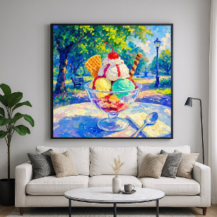 Sundae In The Park - Pastel Impressionistische Sti Poster